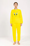 Kadın Kışlık Peluş Pijama Takımı Tweety Takım Tampap 8170