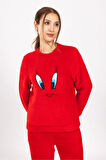 Kadın Kışlık Peluş Pijama Takımı Tweety Takım Tampap 8170