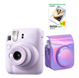 Fujifilm Instax Mini 12 20 Filmli Parlak Kılıflı Lila Fotoğraf Makinesi