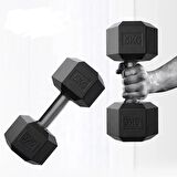 Plastik Köşeli Dambıl Set - Dumbbell Set 2x1 Kg