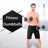 Plastik Köşeli Dambıl Set - Dumbbell Set 2X5 Kg