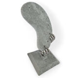 Üç Çizgili Kadın Çelik Halka Küpe Gümüş Renk 