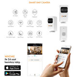 Whome Yapay Zeka Destekli 4K 8 MP Gece Görüşlü PTZ Kamera (128 GB TF Kart Destekli)