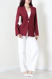 Modi Green Keten Kumaş Astarlı Blazer Ceket Bordo - 32936.1991.