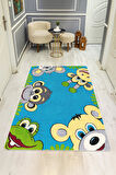  Parlak Kadife Kumaş Dijital Baskı Dot Kaymaz Tabanlı Çocuk ve Genç Odası Halısı H1134