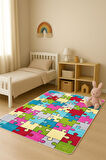  Parlak Kadife Kumaş Dijital Baskı Dot Kaymaz Tabanlı Çocuk ve Genç Odası Halısı H1136