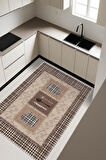  Parlak Kadife Kumaş Dijital Baskı Dot Kaymaz Tabanlı Mutfak Halısı H0062