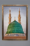 Mescidi Nebevi Desenli Dijital Baskılı Kadife Kumaş Çerçeveli Tablo TBL0019