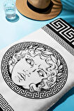 Dijital Baskı Plaj Deniz Havlusu Apollo Modern Desenli Peştamal HVL0231