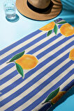 Dijital Baskı Plaj Deniz Havlusu Limon Desenli Peştamal HVL0159