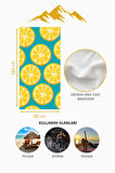 Dijital Baskı Plaj Deniz Havlusu Limon Desenli Peştamal HVL0166