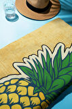 Dijital Baskı Plaj Deniz Havlusu Ananas Desenli Peştamal HVL0097