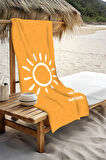 Dijital Baskı Plaj Deniz Havlusu Hello Sunshine Desenli Peştamal HVL0001