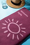 Dijital Baskı Plaj Deniz Havlusu Hello Sunshine Desenli Peştamal HVL0003