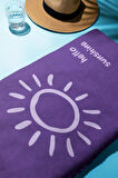 Dijital Baskı Plaj Deniz Havlusu Hello Sunshine Desenli Peştamal HVL0005