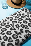 Dijital Baskı Plaj Deniz Havlusu Leoparlı Desen Peştamal HVL0017