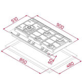 Teka Siyah Ankastre Set (HLB 840 SS  -GZC 95320- DVT 98660 TBS BK)
