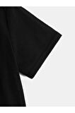 Unısex Rahat Kalıp Pamuklu Kart-iskelet Baskılı Çocuk T-shirt