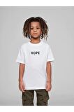 Çocuk Oversize Unisex Hope Pamuklu Bisiklet Yaka Tişört