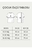 Çocuk Oversize Unisex Kırmızı Ejder Pamuklu Bisiklet Yaka Tişört