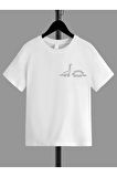 Unisex Rahat Kalıp Pamuklu Baskılı Çocuk T-shirt