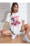Unisex SUMMER Baskılı Oversize Tshırt