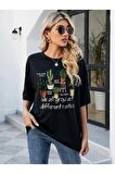 Unisex KAKTÜS Baskılı Oversize Tshırt