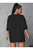 Unisex I'M FINE Baskılı Oversize Tshırt