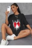 Unisex FİYONK Baskılı Oversize Tshırt
