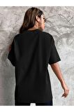 Unisex FİYONK Baskılı Oversize Tshırt