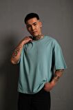 - Unisex Oversize Düz Pamuklu T-shirt