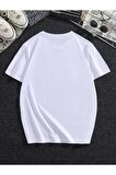 Unisex Mavi Kelebek Oversize Tshirt