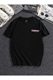 Unisex Pembe California Oversize Tshirt