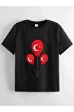 Unisex Rahat Kalıp Pamuklu Baskılı Çocuk T-shirt