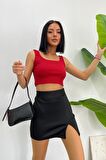 Kadın Askılı Crop Top Bluz