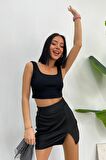 Kadın Askılı Crop Top Bluz