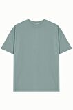 Unisex %100 Pamuk Basic Avrupa Kalıp/Oversize Fit Kesim Bisiklet Yaka Kısa Kollu T-Shirt