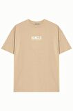 Ünisex HANCLO Baskılı Avrupa Kalıp/Oversize Fit Kesim Bisiklet Yaka Kısa Kollu T-Shirt