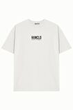 Ünisex HANCLO Baskılı Avrupa Kalıp/Oversize Fit Kesim Bisiklet Yaka Kısa Kollu T-Shirt