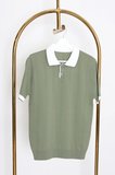 Modi Green Yaka Düğmeli Kısa Kollu Erkek Triko Haki - 71660.518.
