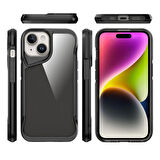 Gpack Apple iPhone 15 Kılıf Tmax Lüx Transparan Şeffaf Pürüzsüz Sert Silikon