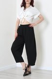Modi Green Gabardin Balon Paça Lastikli Pantolon Siyah - 32829.2176.
