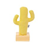 Kayigo Cactus Lavanta Dolgulu Gri Notluk / Ahşap - Sarı