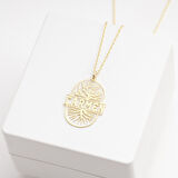 Kadın 925 Ayar Gümüş Ağaç Figürlü İsim Kolye Özel Tasarım