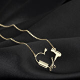 925 Ayar Gümüş Kuaför Beber Kalpli Kolye Özel Seri