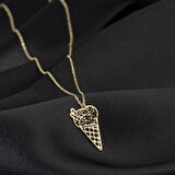 925 Ayar Gümüş Dondurma Figürlü Kolye Özel Tasarım