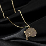 925 Ayar Gümüş Uyuyan  Kedi Kolye Özel Tasarım