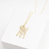 925 Ayar Gümüş İngiliz Cocker Spaniel   Köpek Kolye Özel Tasarım