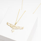 925 Ayar Gümüş Kuş Kolye Özel Tasarım