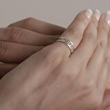 925 Ayar Gümüş İsimli Özel Yüzük Kişiye Özel Seri